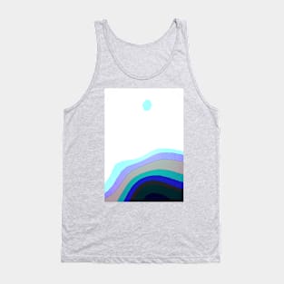 White And Blue Abstract Art 920 Tank Top